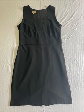 Talbots Black V-Neck Sleeveless Midi Dress